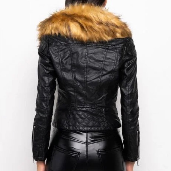 Are you Able Moto faux fur jacket - Picture 5 of 6